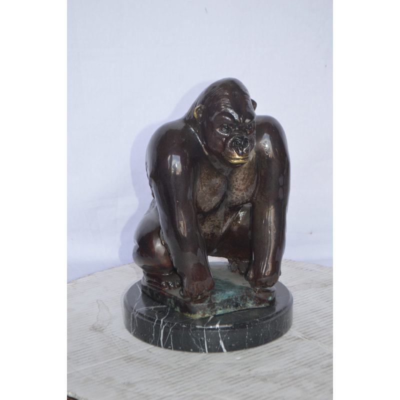 King Kong Bronze Statue - Size: 10"L X 10"W X 15"H.
