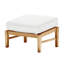 Croquet Outdoor Teak Ottoman with Cushion-1779575670-1779575663-1779579782