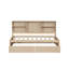 Structure de lit simple avec tablettes latérales, deux tiroirs et port USB intégré pour un rangement et une commodité améliorés-296774176