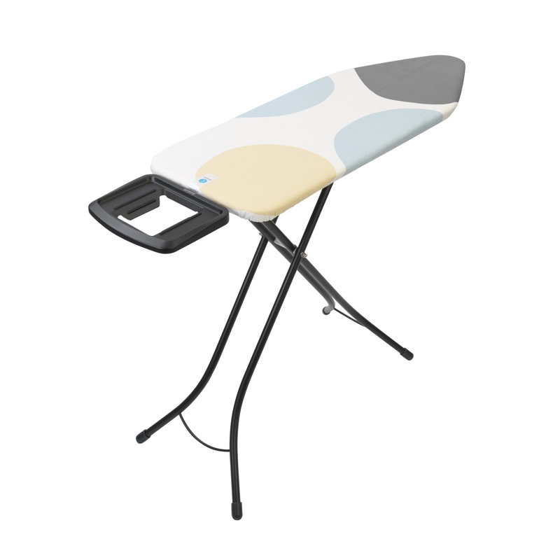 Brabantia Size C Ironing Board with Solid Steam Iron Rest, Spring Bubbles