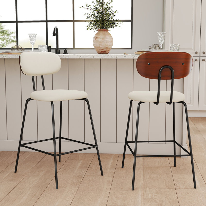 Tabouret de bar 26 po H, Beige
