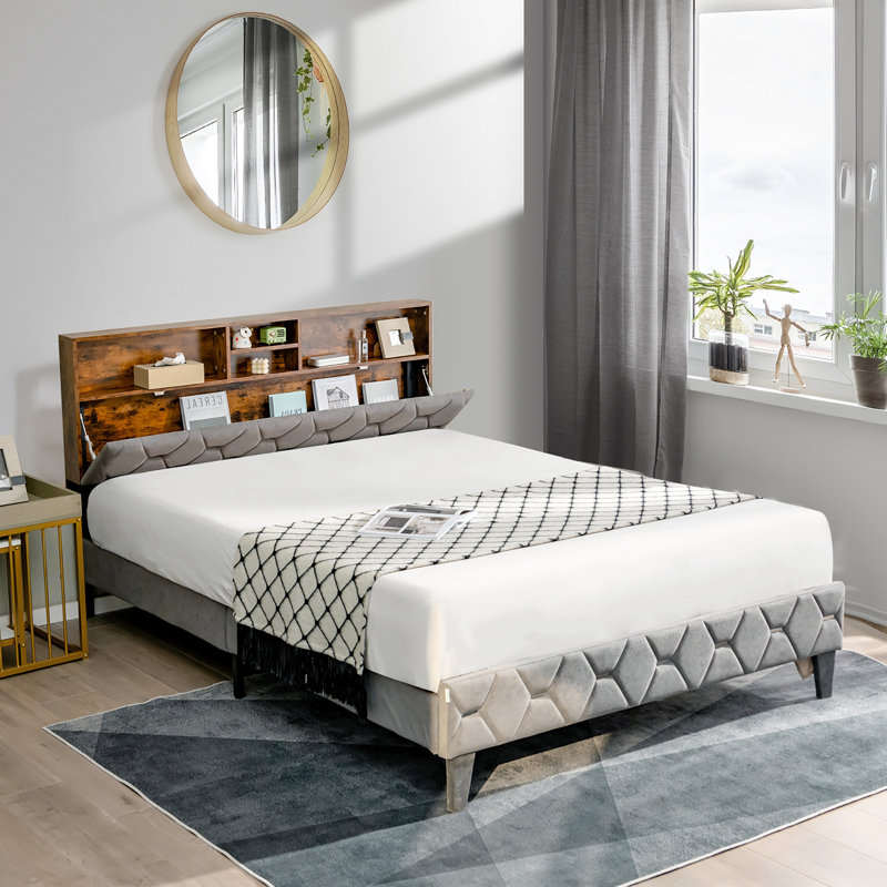 Massi Upholstered Platform Storage Bed, Full