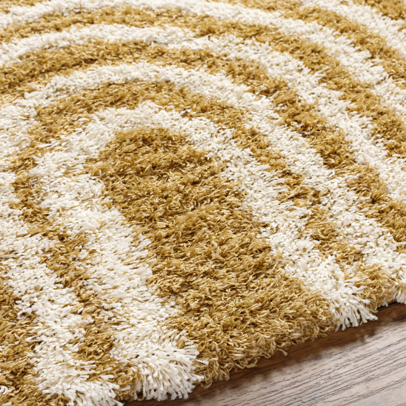 Geometric Shag Area Rug, Rectangle 160 x 221 cm