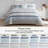 Dorian 8 Piece printed stripe comforter set with bed sheets-132194438