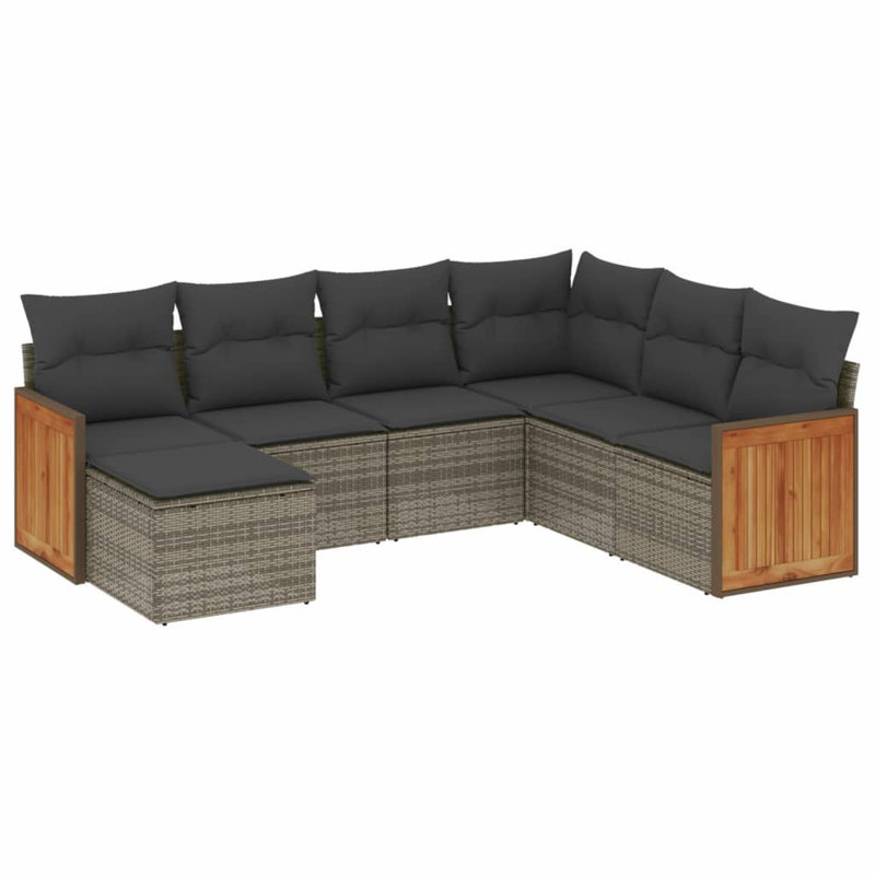 Ensemble de canapé de jardin Vidaxl gris
