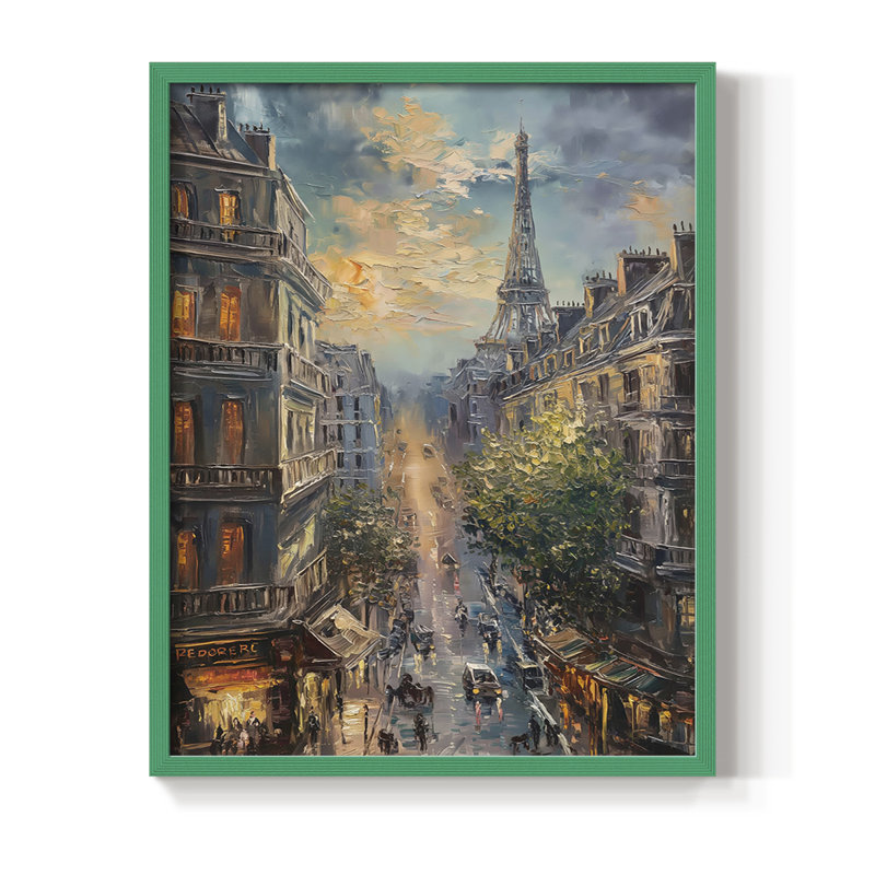 LANDSCAPES Series CECXCIV, reproduction encadrée - bois massif, H 15 po x l 12 po, Vert