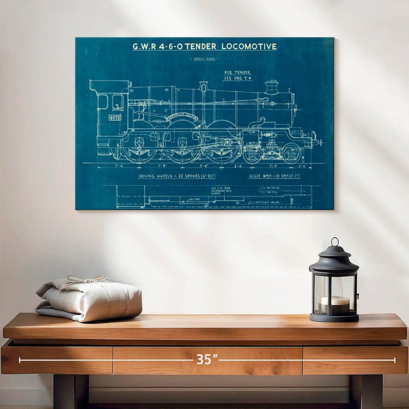 Plan de locomotive I, H 16 po x l 24 po