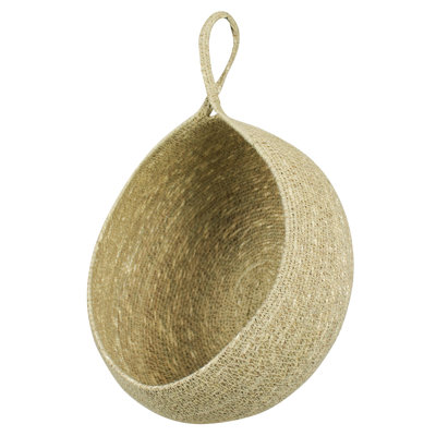 Hanging Basket, Seagrass  4” Handle
