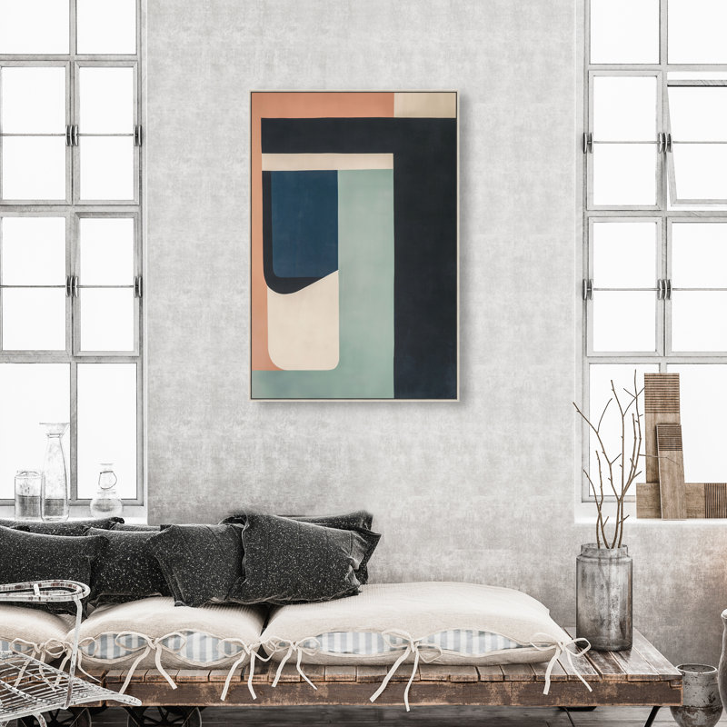 Eternal Shores Canvas Abstract Print by Oliver Gal, Black Frame, 10 x 15, 46"H x 31"W, Silver Frame
