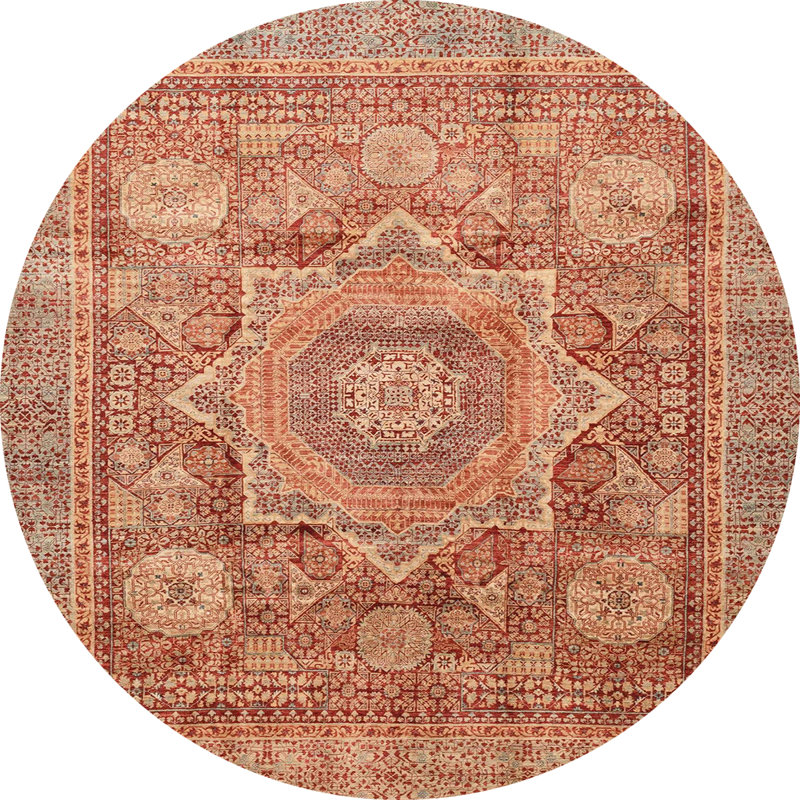 Abstract Indoor Rug, Round 3'