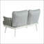 Ensemble de causeuse et de table en acier Mariano, corde résistante aux intempéries, structure robuste, coussins confortables, parfaits pour l'extérieur-129389851-129389852