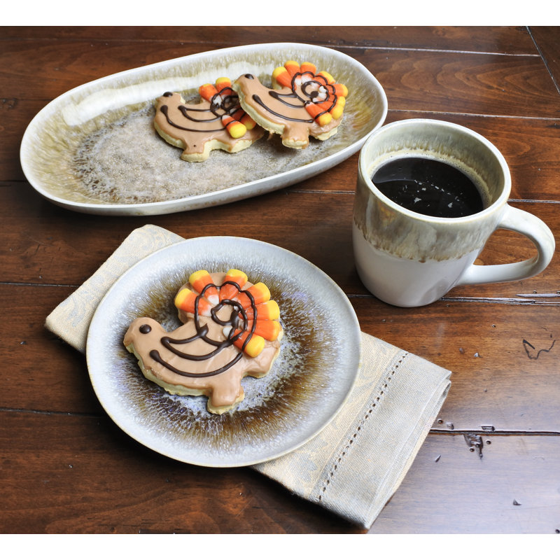 Point Lobos Stoneware Platter, 1" H x 8.5" W x 14" D