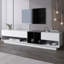 Meuble télé Cresthill moderne ultrabrillant avec rangement intelligent et structure robuste