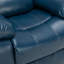 Navy Blue Leather Gel Recliner