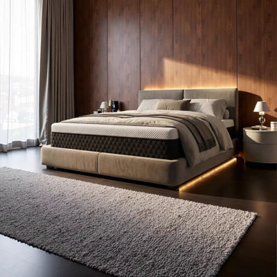 Diamond Landon 12" Queen Hybrid Mattress - Copper Cooling, Pressure Relief, Greenguard Gold Certified, Made in USA