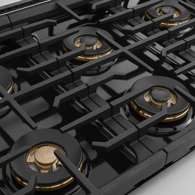ZLINE 36 in. Paramount Gas Rangetop with 6 Burner DuoPro Cooktop in Stainless Steel, Stainless Steel