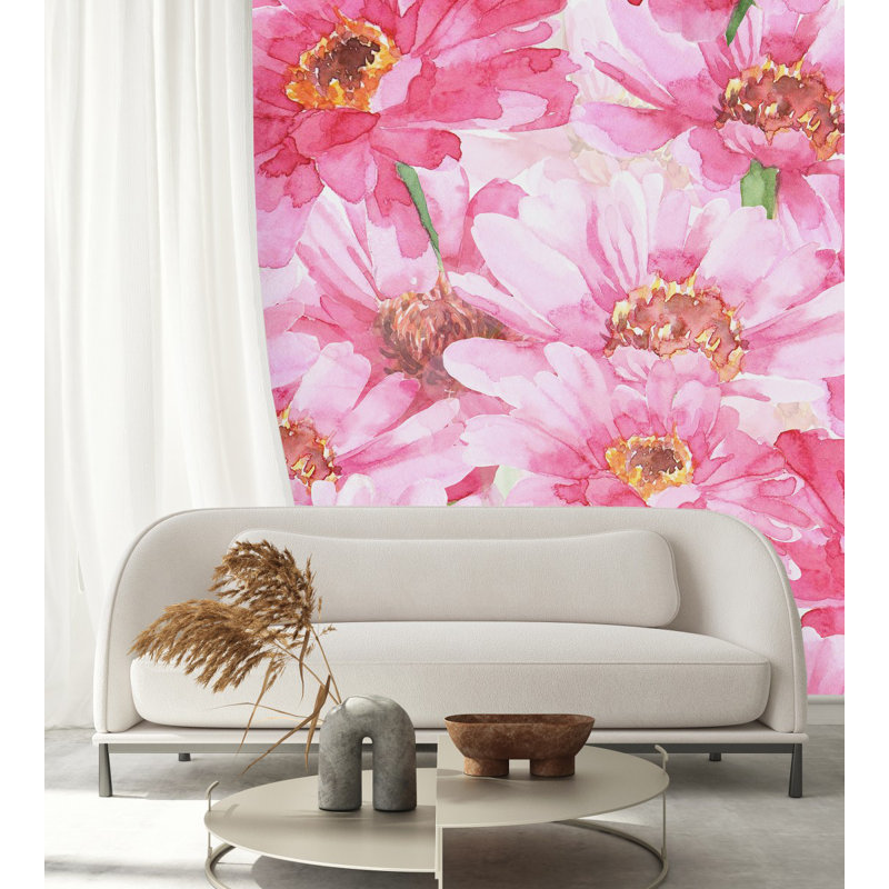 Panneau de papier peint adhésif 8,33 pi L x 100 po Flowers