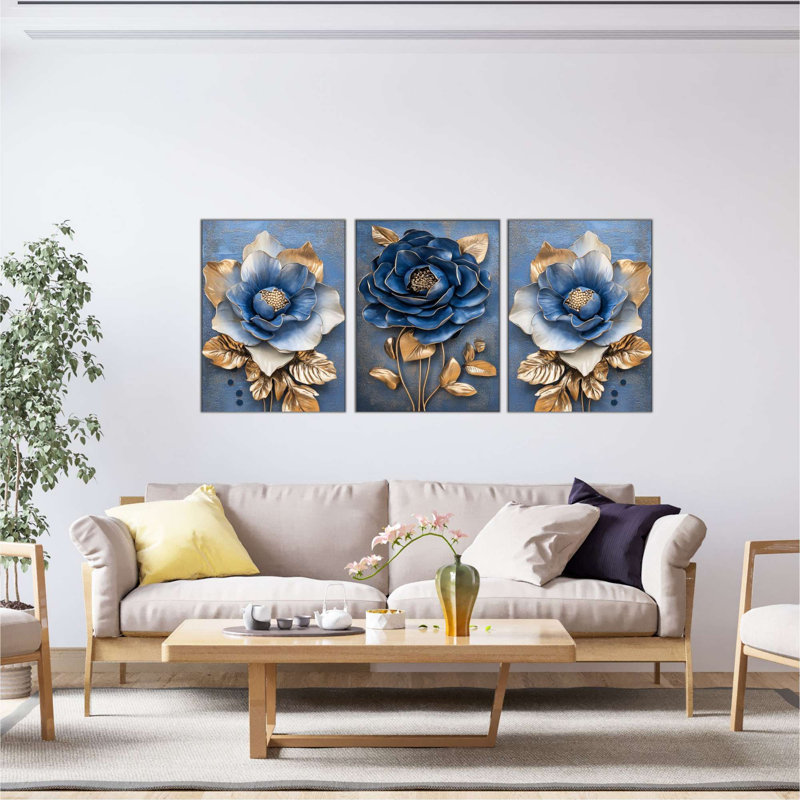 Stunning Decorative MDF Painting Set (3 Pieces), 15.7 x 35.4 inches | 100% MDF, Digital Printing | Perfect for Living Room & Office Decor, Eye-Catching Design