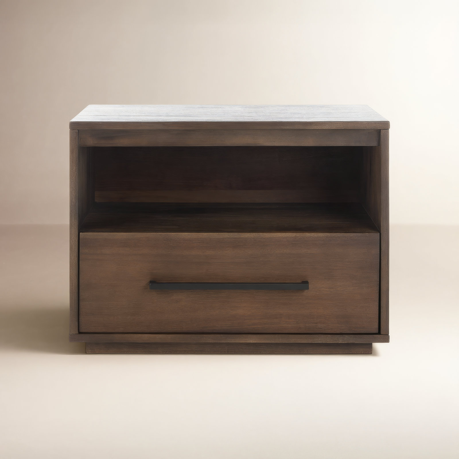 Roxie 1 - Drawer 24.8" Nightstand, Dark Chocolate