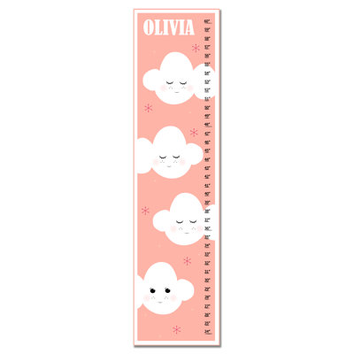Tableau de croissance personnalisé Sweet Sleepy Clouds