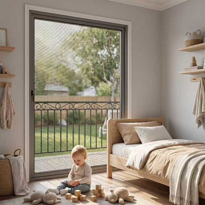 Rouleau de moustiquaire 36 po x 48 pi en acier inoxydable 304, filet de remplacement noir haute visibilité pour fenêtres, portes, patios et projets de bricolage