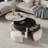 Yvelle Stone Countertop Coffee Table with 4 Hidden Seats