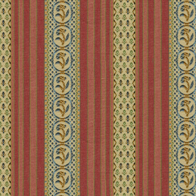 Rayure Fleurette Cotton Blend Fabric