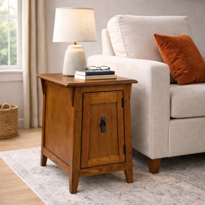Favorite Finds Solid Wood Mission Cabinet End Table