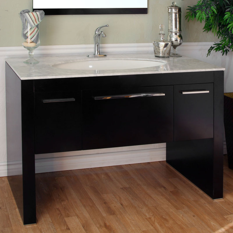 Ensemble de meuble-lavabo simple 55 po Madarisse, Blanc