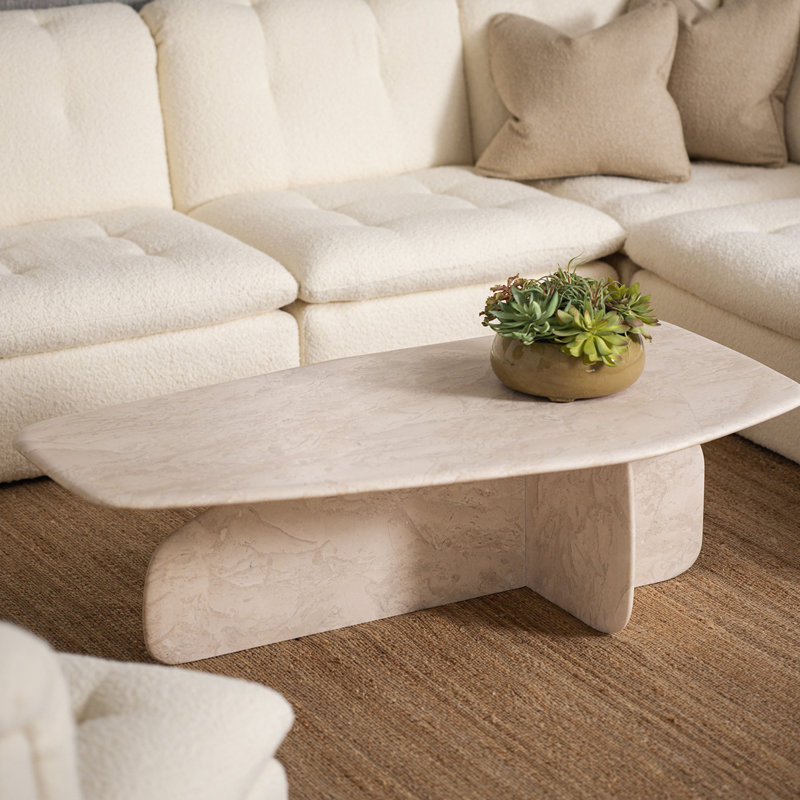 Celine Marble Cocktail Table, Biscuit