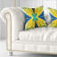 Vitrail jaune fractal - Coussin imprimé abstrait-30628769-30628766