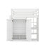 Lit mezzanine double avec garde-robe, tablettes et éclairage à DEL-933831823