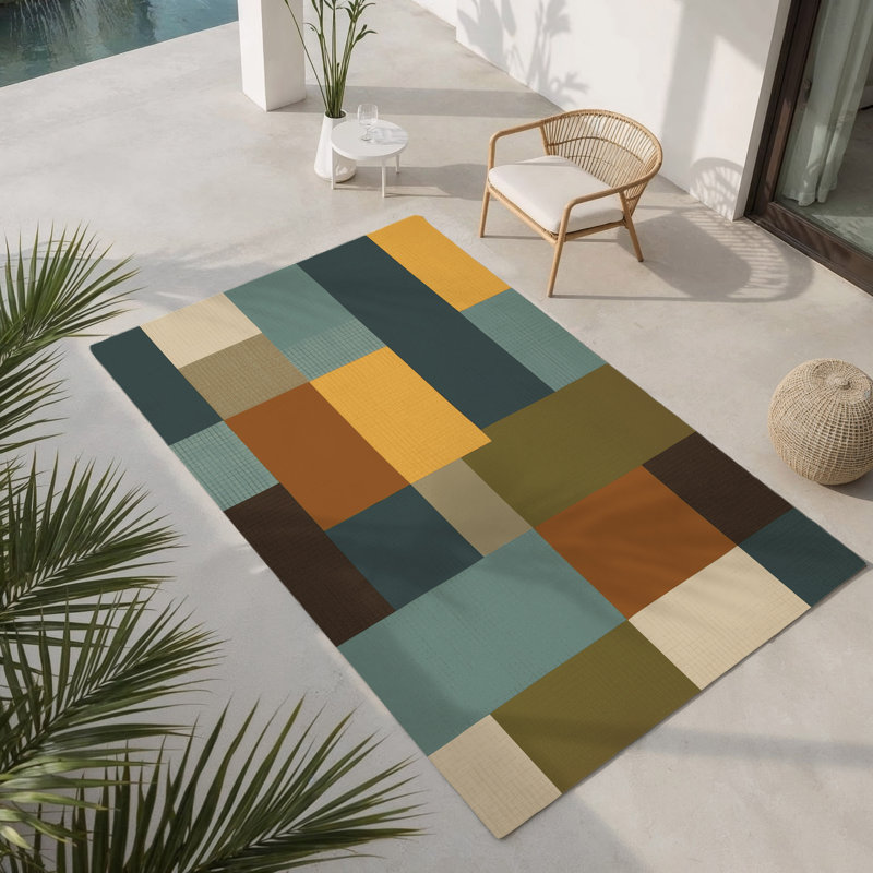 Tapis carré intérieur et extérieur Strata, Rectangle 1 pi 6 po x 2 pi 6 po
