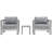 Modway Shore Aluminum Outdoor Sectional Sofa Set of 3-74862404