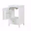 Meuble-lavabo de 20 po avec lavabo, armoire de salle de bain avec porte à fermeture douce, support de rangement et tiroir