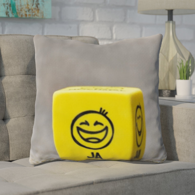 Coussin décoratif café joie sentiments café souriant Guevara