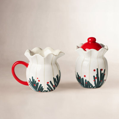 Ceramic Sugar and Creamer Set