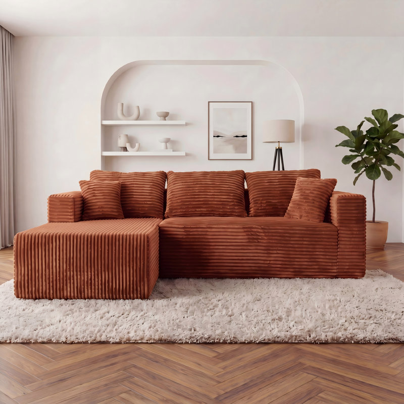 Boneless 93'' Modular Sectional Sofa, Cloud Sectional Couch With Deep Seat, Modern Modular L-shape Sofa Couch With Chaise,upholstered Couches For Living Room Bedroom,no Assembly