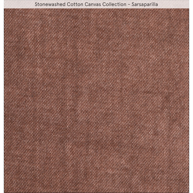 Stonewashed Cotton Canvas Solid Color Classic Chic Modern Rustic 14x42 Long Lumbar Pillow, Sarsaparilla