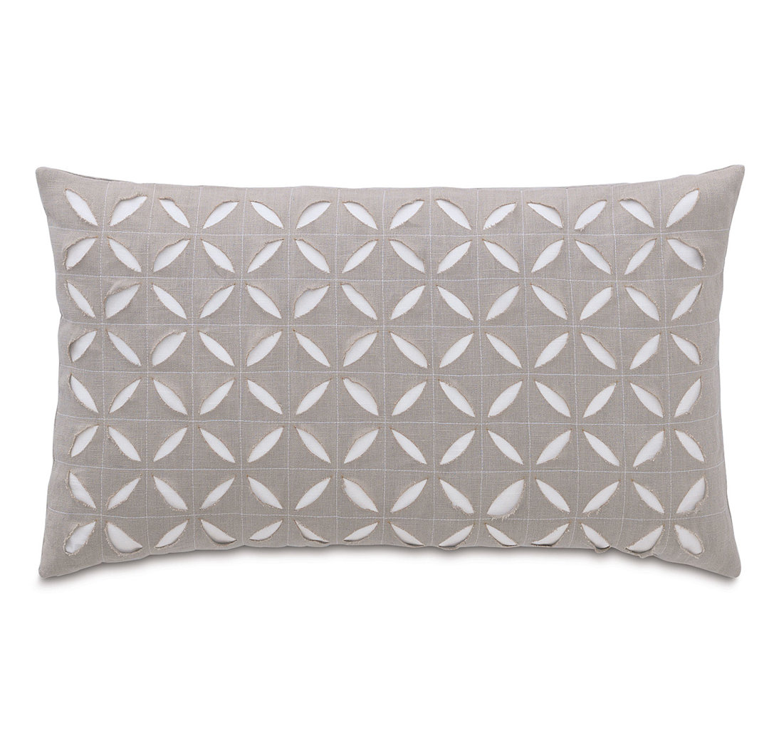 Amara Linen Geometric Lumbar Pillow Cover and Insert Eastern Accents