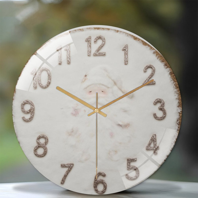 Horloge murale moderne en verre 12 po Fuzzy