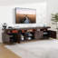 Ensemble de meuble télé moderne pour téléviseur de 95 po ou moins, ensemble de centre de divertissement 3 pièces avec 1 console de télévision et 2 tables de bout-1581298619