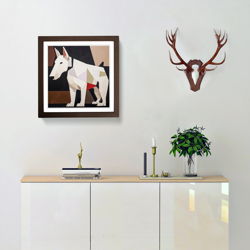 Single Picture Frame Print on Wood, Walnut