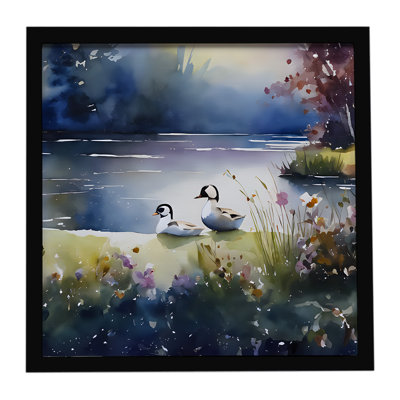 Bufflehead Framed Metal Print