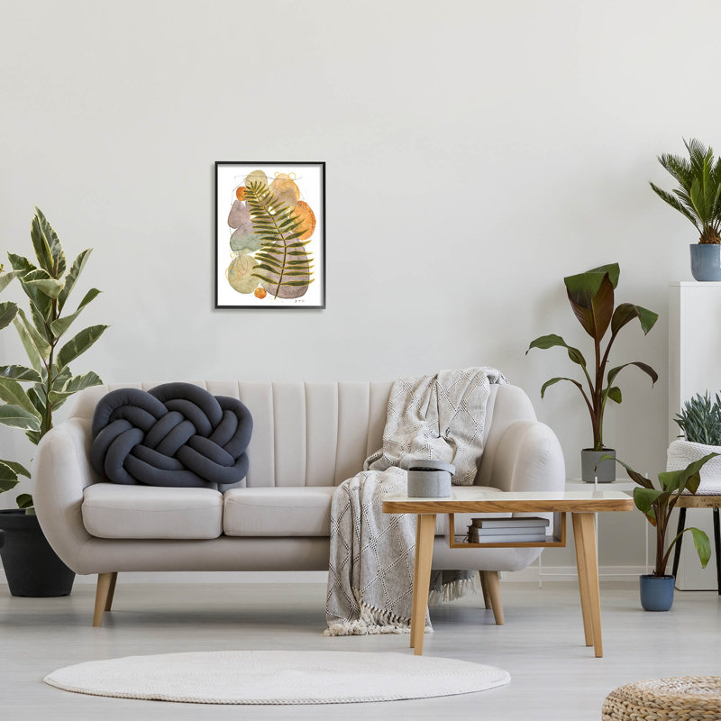 "Layered Fern Leaf", art de la giclée encadrée par Jocelyn Benford, Giclée encadrée noir minuit, H 20 po x l 16 po x P 1,5 po