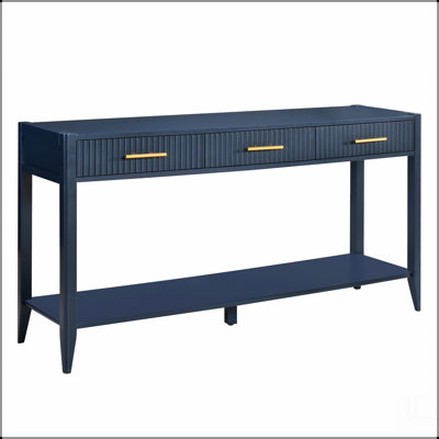 Console d'entrée de haute qualité avec tiroirs à rayures verticales, pieds longs