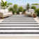 Aveiro Wide Stripe Black/Cream Indoor/Outdoor Rug