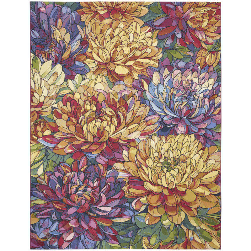 Nourison Color Splash 9' x 12' Multicolor Outdoor Rug, Rectangle 9' x 12'