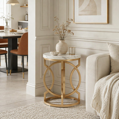 Table de chevet ronde, table de bout