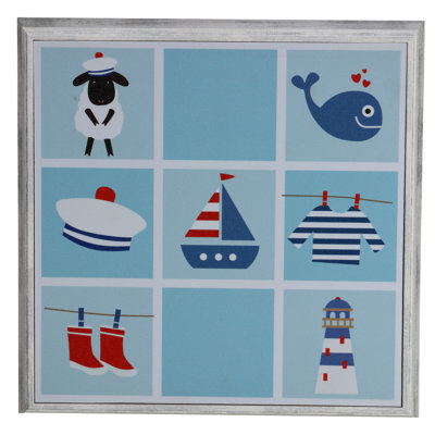 «Baby Sailor», art mural encadré pour enfant, 12 po x 12 po
